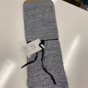 Belgian Flax Linen Melange Table Runner, Slate